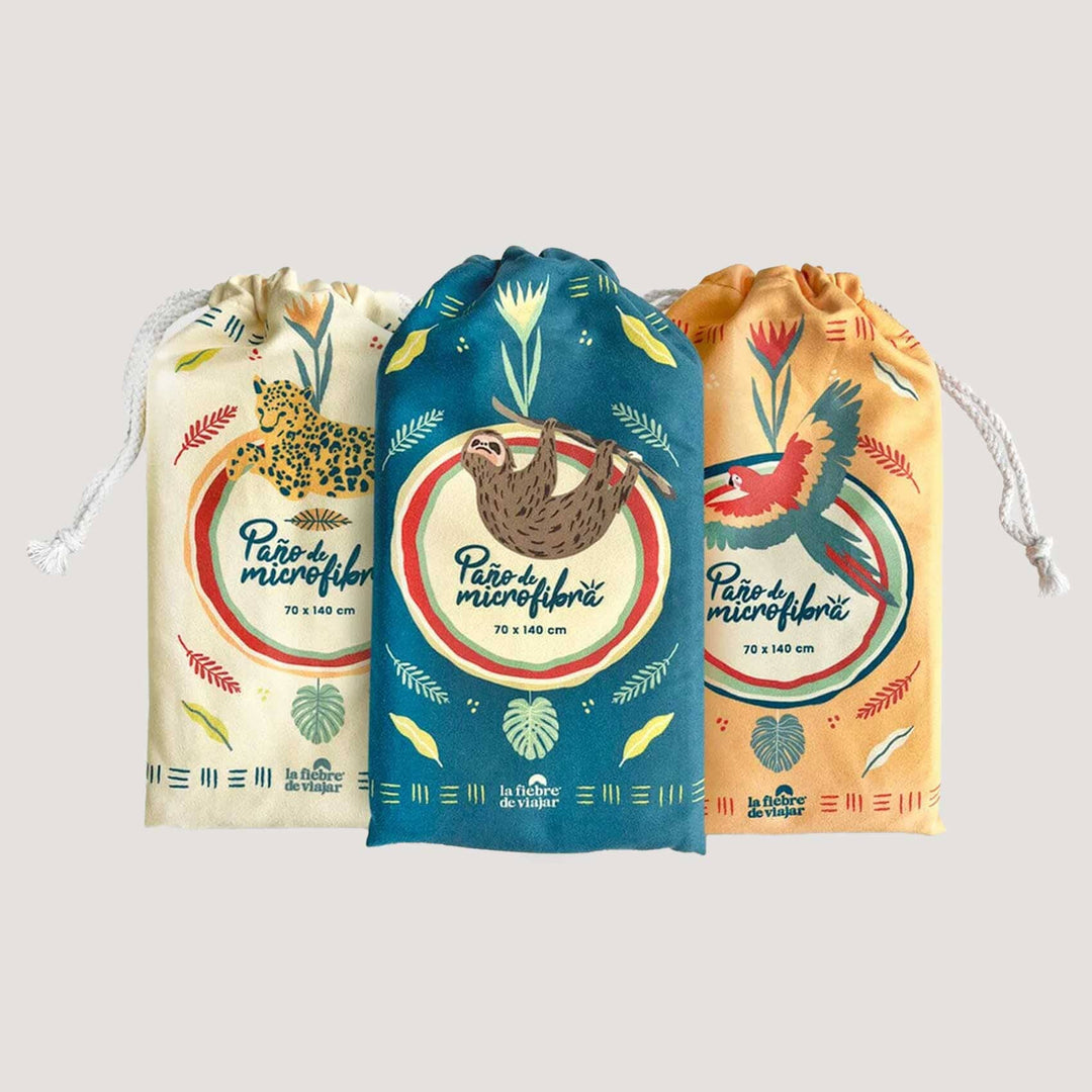 Paquete 3 Paños de microfibra La Fiebre de Viajar