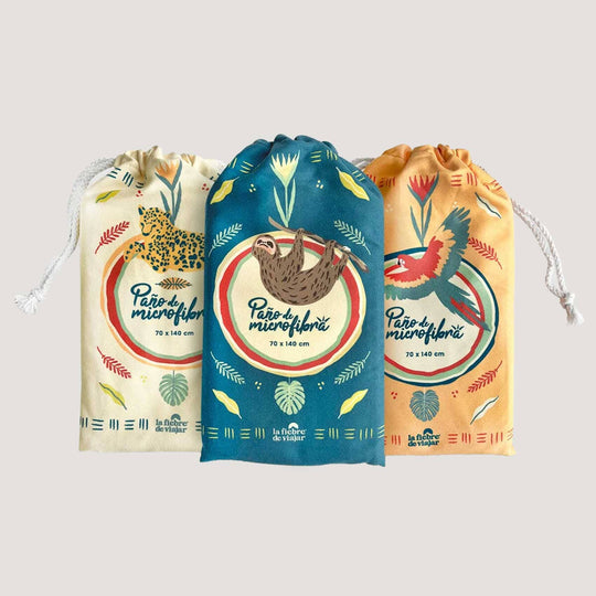 Paquete 3 Paños de microfibra La Fiebre de Viajar