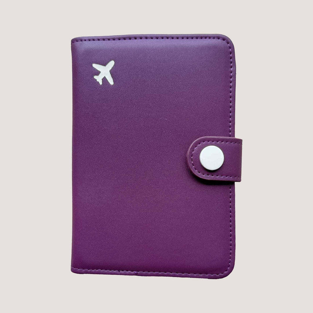 Porta Pasaporte Portapasaportes La Fiebre de Viajar Morado