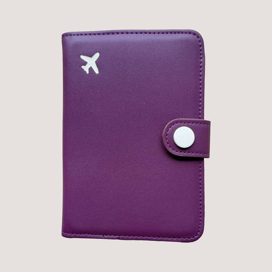 Porta Pasaporte Portapasaportes La Fiebre de Viajar Morado
