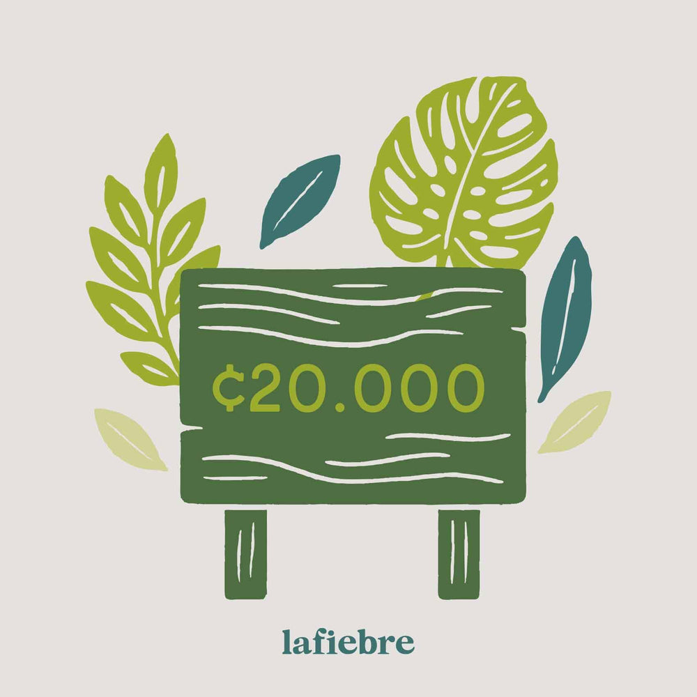 Tarjeta de regalo Gift Cards La Fiebre de Viajar CRC 20,000.00