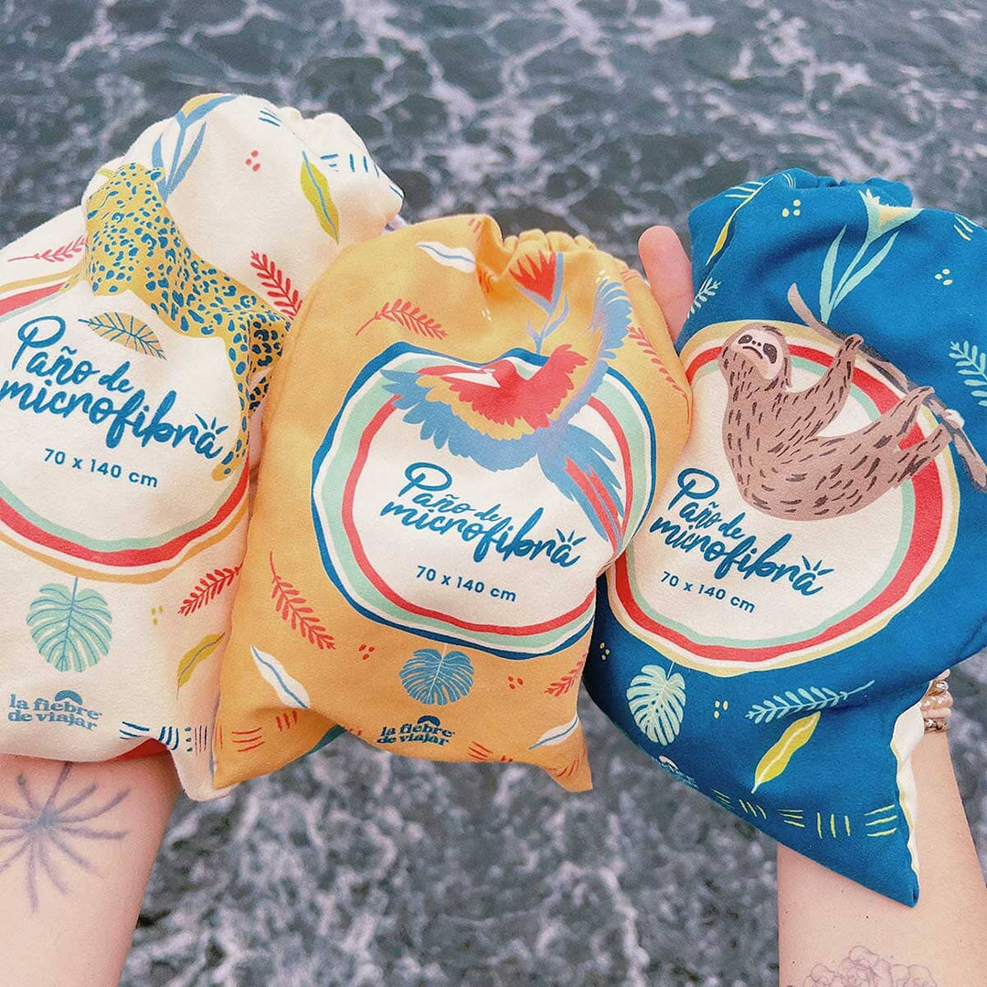 Paquete 3 Paños de microfibra La Fiebre de Viajar