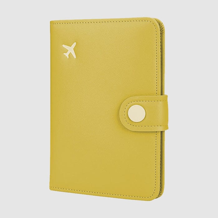 Porta Pasaporte Portapasaportes La Fiebre de Viajar Amarillo