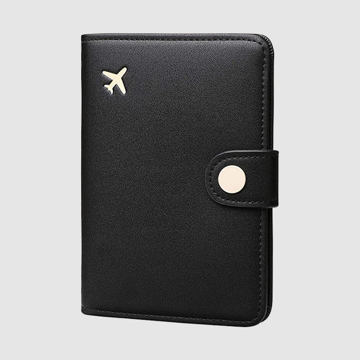 Porta Pasaporte Portapasaportes La Fiebre de Viajar Negro