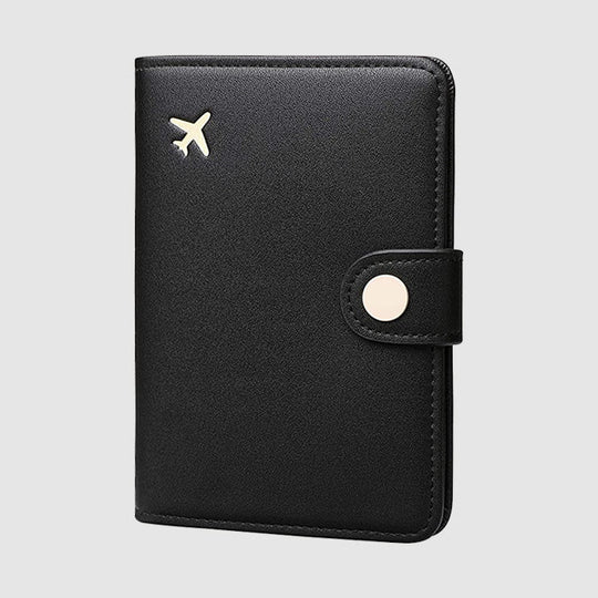 Porta Pasaporte Portapasaportes La Fiebre de Viajar Negro