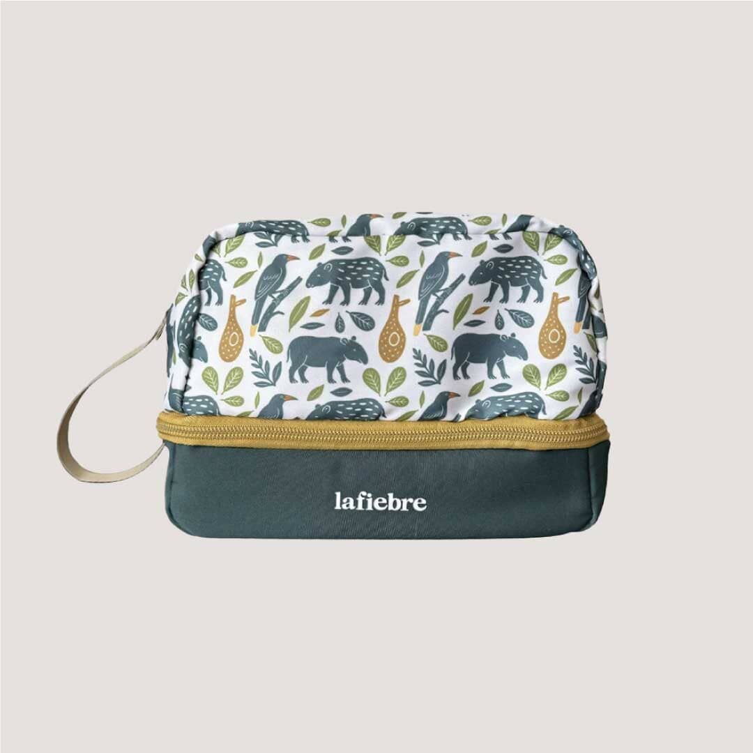 Estuche personal de viaje organizador La Fiebre de Viajar Hojas y huellas 