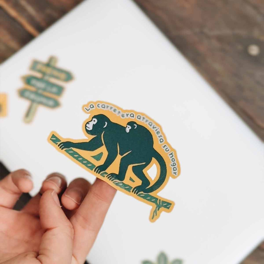 Lámina de stickers • Freno por la fauna La Fiebre de Viajar 