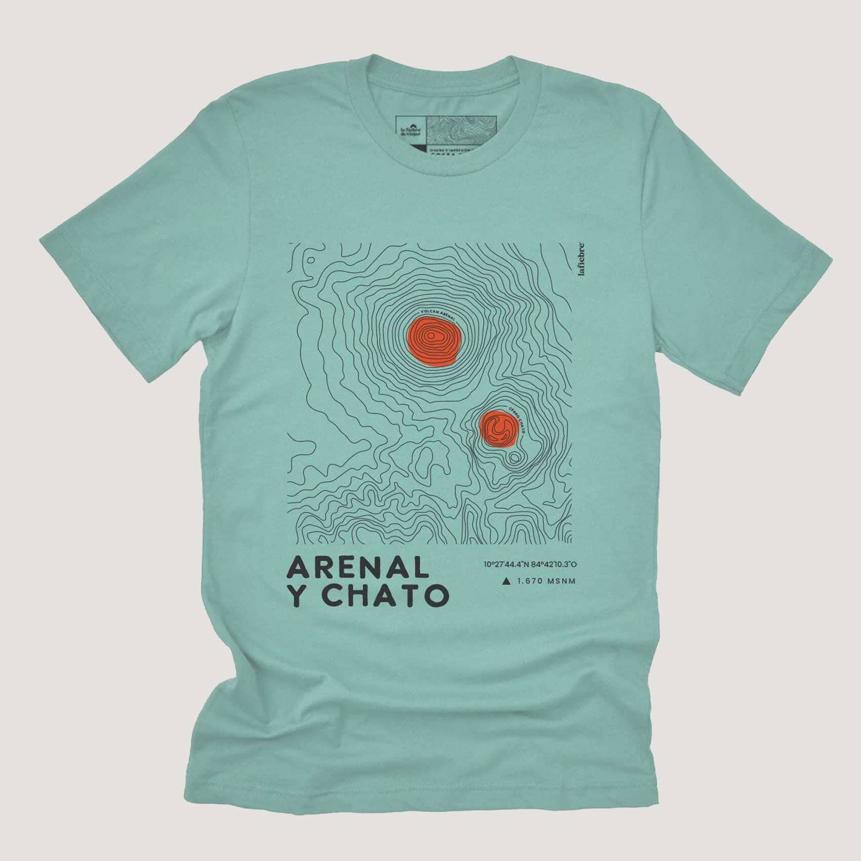 Relieve del Arenal Camisa La Fiebre de Viajar XS Celeste 