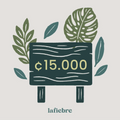 Tarjeta de regalo Gift Cards La Fiebre de Viajar CRC15000 