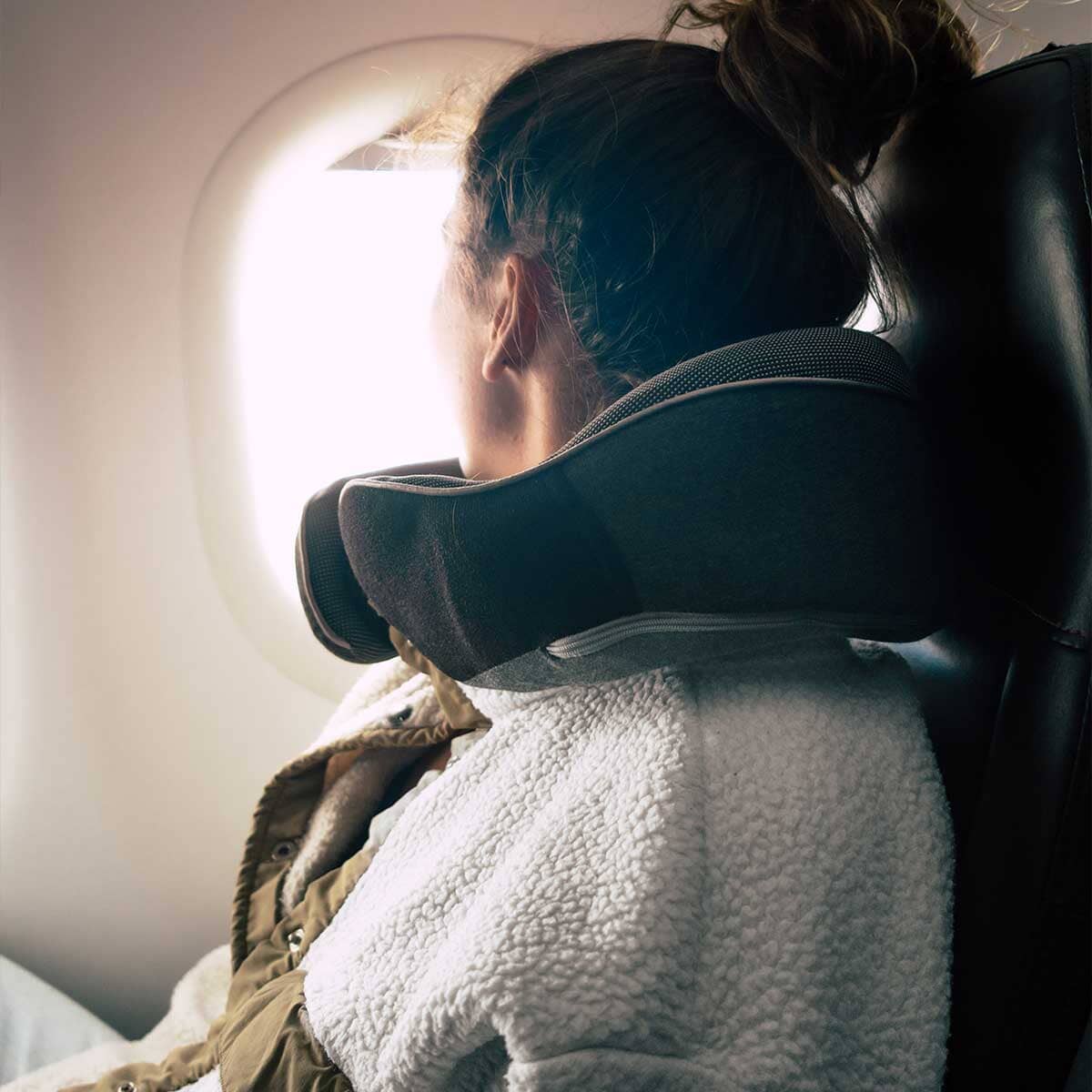 Almohada Inflable De Viaje Avión Buses Cojín Para Descanso