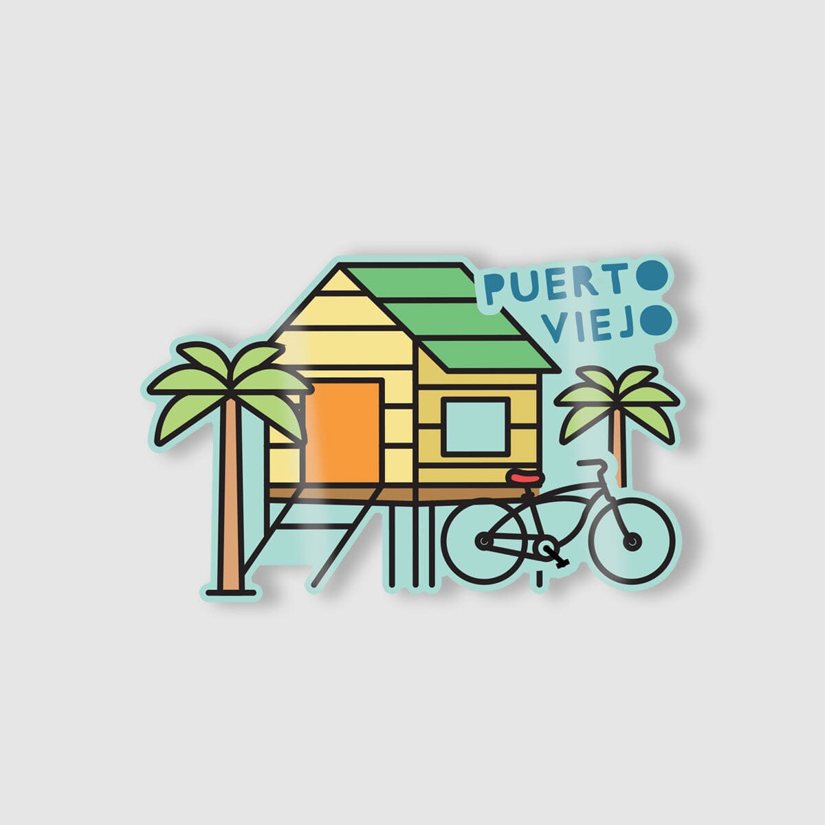 Stickers Individuales La Fiebre de Viajar Puerto Viejo 
