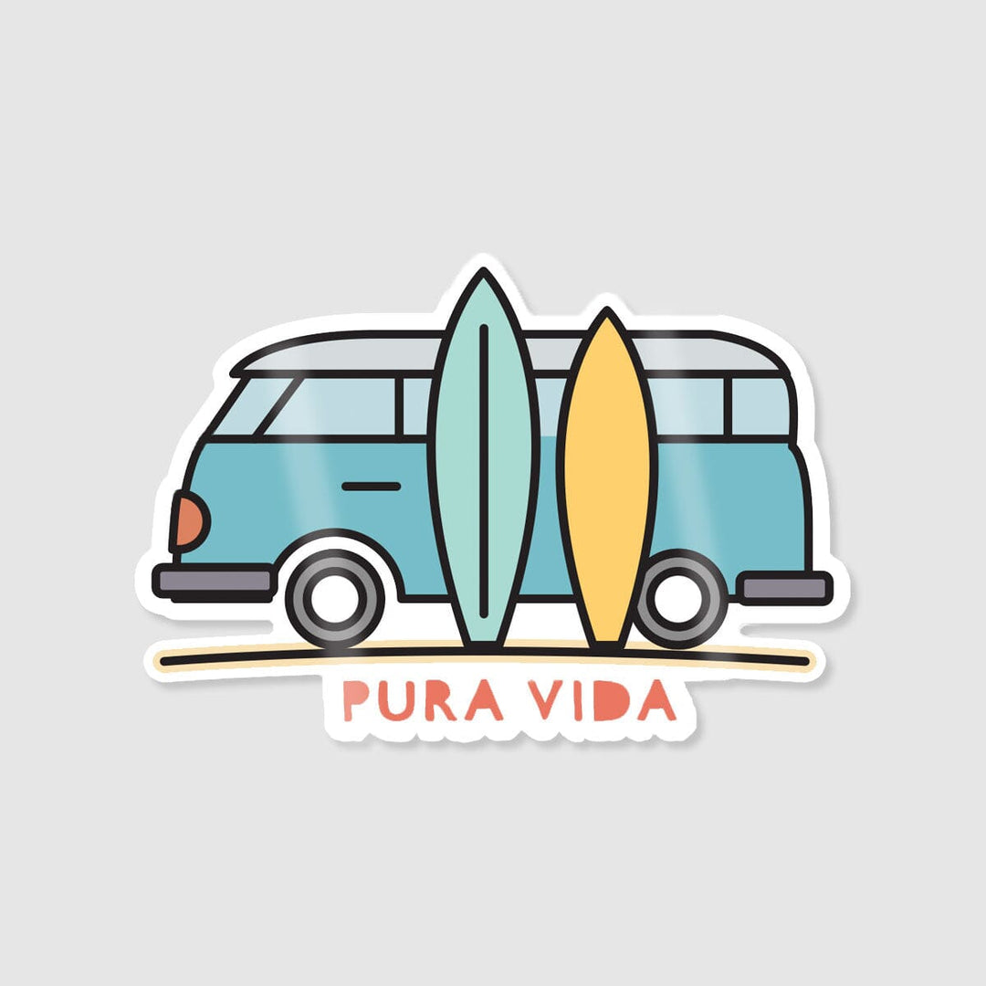 Stickers Individuales La Fiebre de Viajar Pura vida 